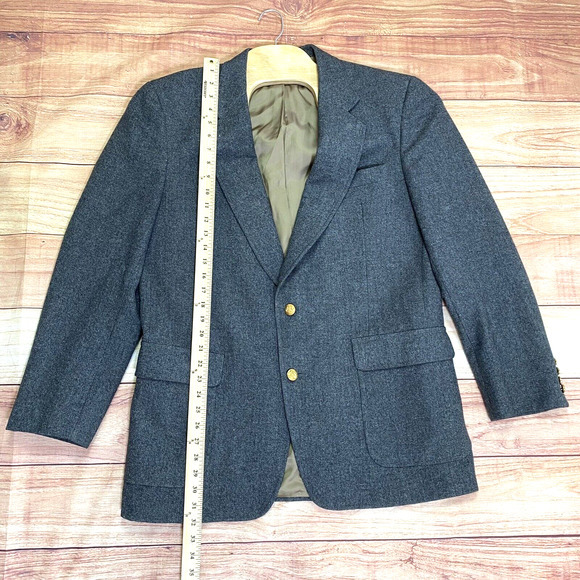 Vintage 1990’s Neil Martin for The Broadway 100% Wool Sport Coat Grey 44L Korea - Picture 3 of 11